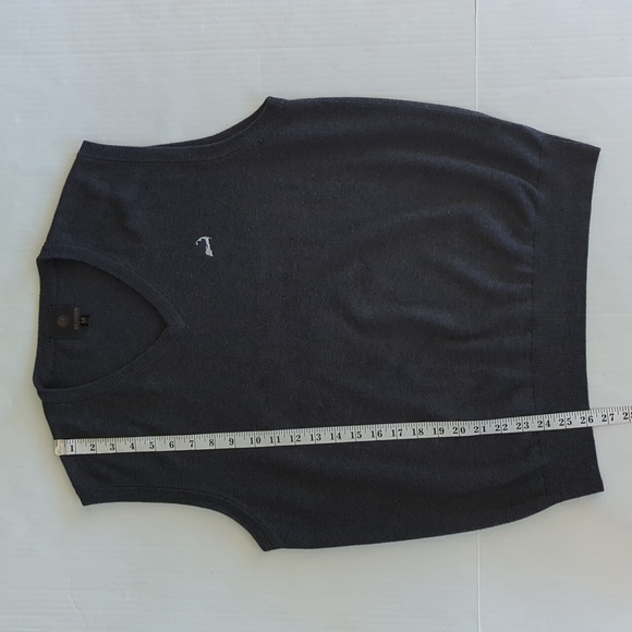 F/X Fusion V-Neck Embroidered Sweater Vest MEDIUM Gray Charcoal - Picture 14 of 15
